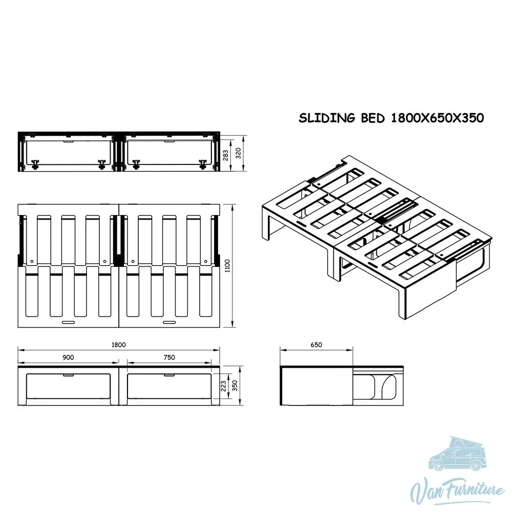 Laminated Low Height Ply Sliding Bed
